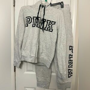 Two piece VS PINK Sweatsuit Size Large